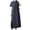 Dark Gray, variant on QQAMB Women's Dresses Button Down Lapel Collar Linen Midi Dress Casual Short Sleeve Summer A-Line Tie Waist Shirt Dresses Black M
