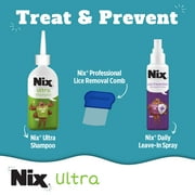 Nix Ultra Lice Treatment & Prevention Kit: Shampoo, Removal Comb & Daily Prevention Spray