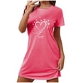 thumbnail image 2 of WJHWSX Womens Nightgown,Nightgowns for Women,Easy Care,Soft,Printed,Hot Pink,XL(US:10), 2 of 3