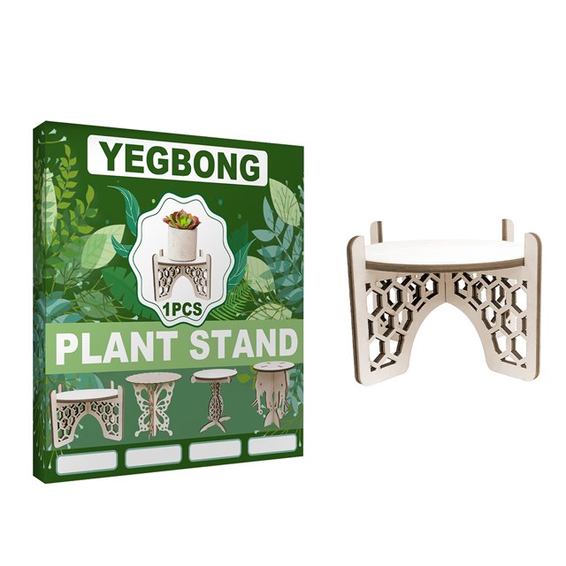 Wdftyju Soporte para maceta, soporte de exhibición suculenta de planta de madera artesanal para interior y exterior Wdftyju 6un5qr9zf3sr0br5D04