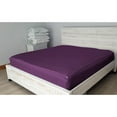 thumbnail image 4 of DNG Creations 6 Piece Zipper Sheet Set - Include (1 Fitted Sheet Base, 2 Base Sheet has Zipper, 1 Flat Sheet And 2 Pillowcase) 26 Inch Deep Pocket ( Solid Plum - California King ), 4 of 7