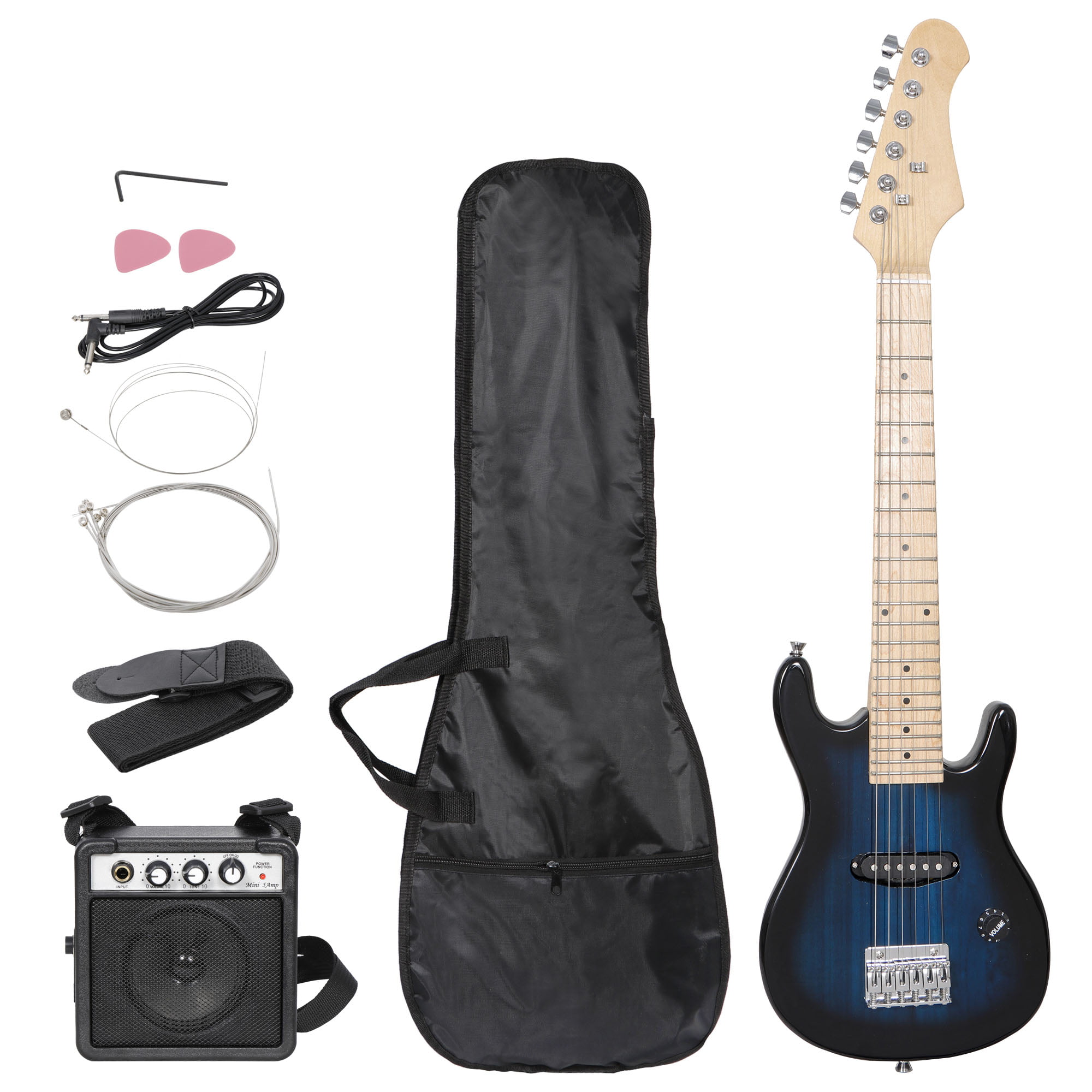 ZENY 30 Electric Guitar Set for Kids with Gig Bag,Cable,Strap Blue 