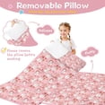 thumbnail image 3 of Pink Christmas Snowman Pattern Toddler Nap Mats for Kids Preschool,50"x20" Sleeping Mat Bag or Kids,Toddler Sleeping Bag,Toddler Nap Mat or Daycare, 3 of 6