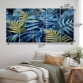 thumbnail image 4 of Designart "Blue Ferns Cobalt Charm II" Floral Metal Art Print Set, 4 of 5