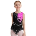 thumbnail image 2 of Hansber Girls One Piece Ballet Dance Leotard Tumbling Outfit Rhythmic Skirted Bodysuit Jazz Latin Dance Dress Hot Pink 12, 2 of 6