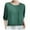 Army Green, variant on Summer Plus Size Tops for Womens Casualolid Color 1/2 Round-Neck Blouses
