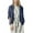 Navy, variant on Sevevn Women's V-neck Cotton And Linen Jacket Cardigan Home Casual Long Sleeved V-neck Top/shirt Deal of the Week Navy XXL