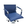 thumbnail image 4 of LeisureMod Harris Modern Adjustable Swivel Leather Task Office Chair with Tilt and Ergonomic Design, Navy Blue, 4 of 10