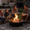 thumbnail image 2 of Simond Store Black Outdoor Octagon Fire Pit Ring/Insert for Camping,- DIY Fire Pit Rim Liner Above or in-Ground, 2 of 9