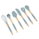 thumbnail image 5 of Utensilios de cocina de silicona, juego de utensilios de silicona de 6 piezas, utensilios de cocina con mango de madera duraderos para el hogar y el restaurante, 5 of 8