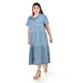 thumbnail image 2 of Vestido denim Roman Fashion /Tallas Extras, 028 (Mezclilla tono claro) azul 36, 2 of 6
