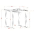 thumbnail image 5 of Furniture of America Liak Glass Top End Table, Chrome, 5 of 5