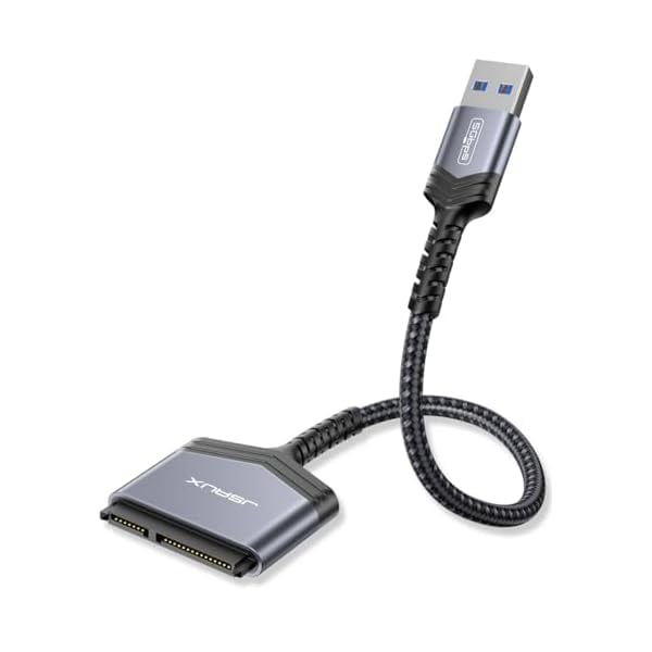 wonima11 SATA to USB Cable, USB 3.0 to 2.5” SATA III Hard Drive Adapter Aluminum Shell Nylon Cord External Converter for SSD/HDD Supports UASP, Trim and Smart Compatible with Windows, MacOS and Linux