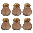 thumbnail image 2 of Pantalla de tela de estilo europeo para lámparas E14, candelabros, luces de pared, decoración artística, 6 uds., 2 of 8