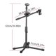 thumbnail image 4 of Dual Purpose Microphone Tripod Stand with 2 Mic Clips Adjustable Mic Stand Boom Arm Microphones Desk Floor Bracket for Speech Meeting Live Stream Sing, 4 of 5