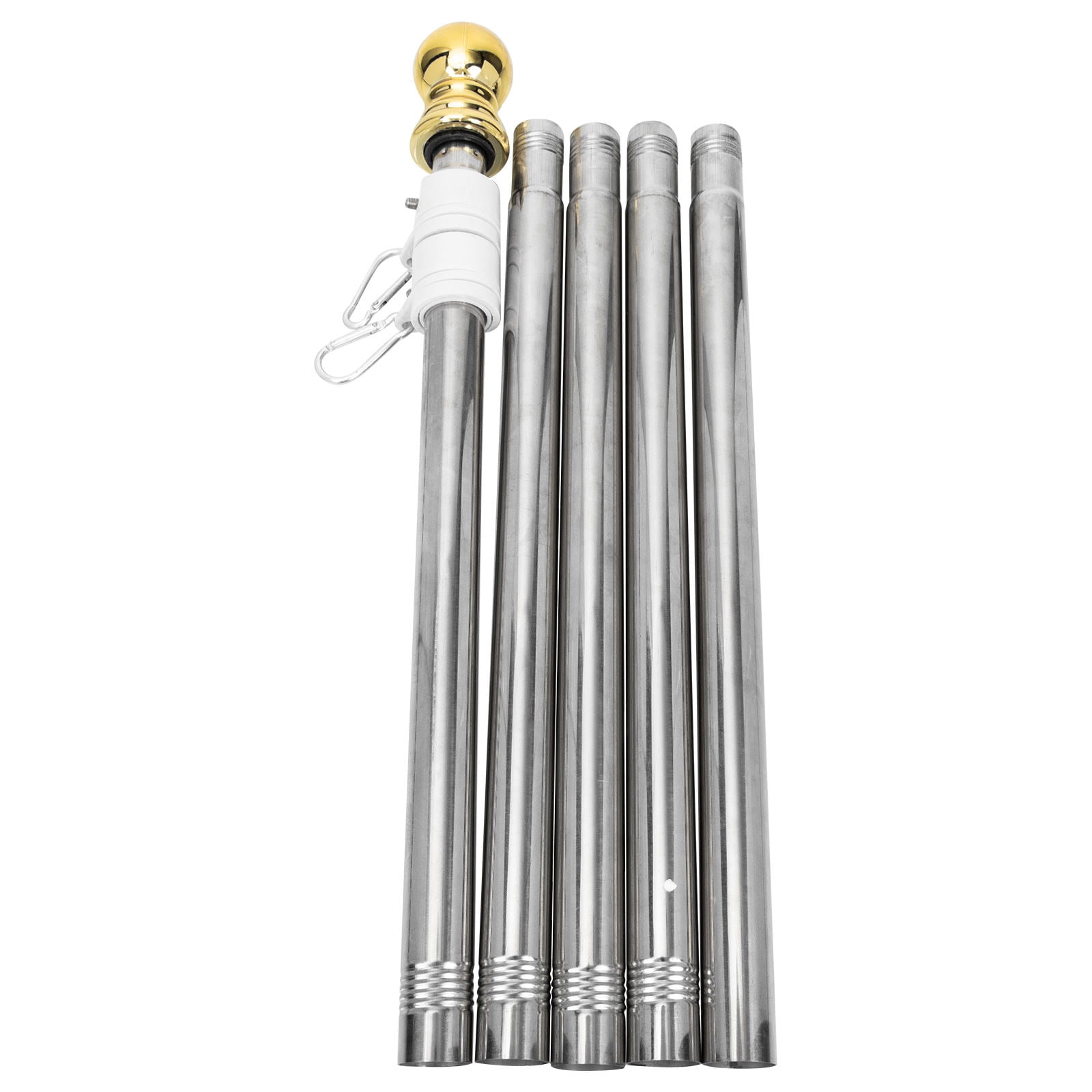 DINHEAROM Outdoor Flagpole Set with Rustproof Finish, Rotating , 190x2x2 cm Flag Pole for Yard, Garden, Patio