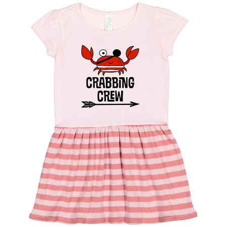 

Inktastic Crabbing Crew Crab Lover Gift Toddler Girl Dress