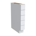 thumbnail image 7 of 6 Inch Narrow Solid Wood 5-Drawer Assembled Kitchen Base Cabinet, Spice Organizer ,White H34.5 x D24, 7 of 7