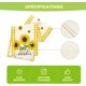 thumbnail image 2 of Camino de mesa de verano, jarrón de girasol amarillo brillante, diseño de rayas de granja de temporada, arpillera, decoración de mesa de comedor para cocina interior, aniversario, para fiesta en casa, 2 of 3