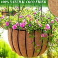 thumbnail image 2 of CSChome Panier Suspendu Doublures en Noix de Coco Écologiques Forme Ronde Extérieur Pot de Fleurs Doublures de Remplacement en Fibre (4/6 Pcs), 2 of 7