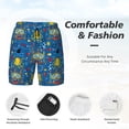 thumbnail image 2 of Kdxio Animals1 Print Men's Swim Trunks with Compression Liner 7 Inch Inseam Quick Dry Swim Shorts, 2 of 5