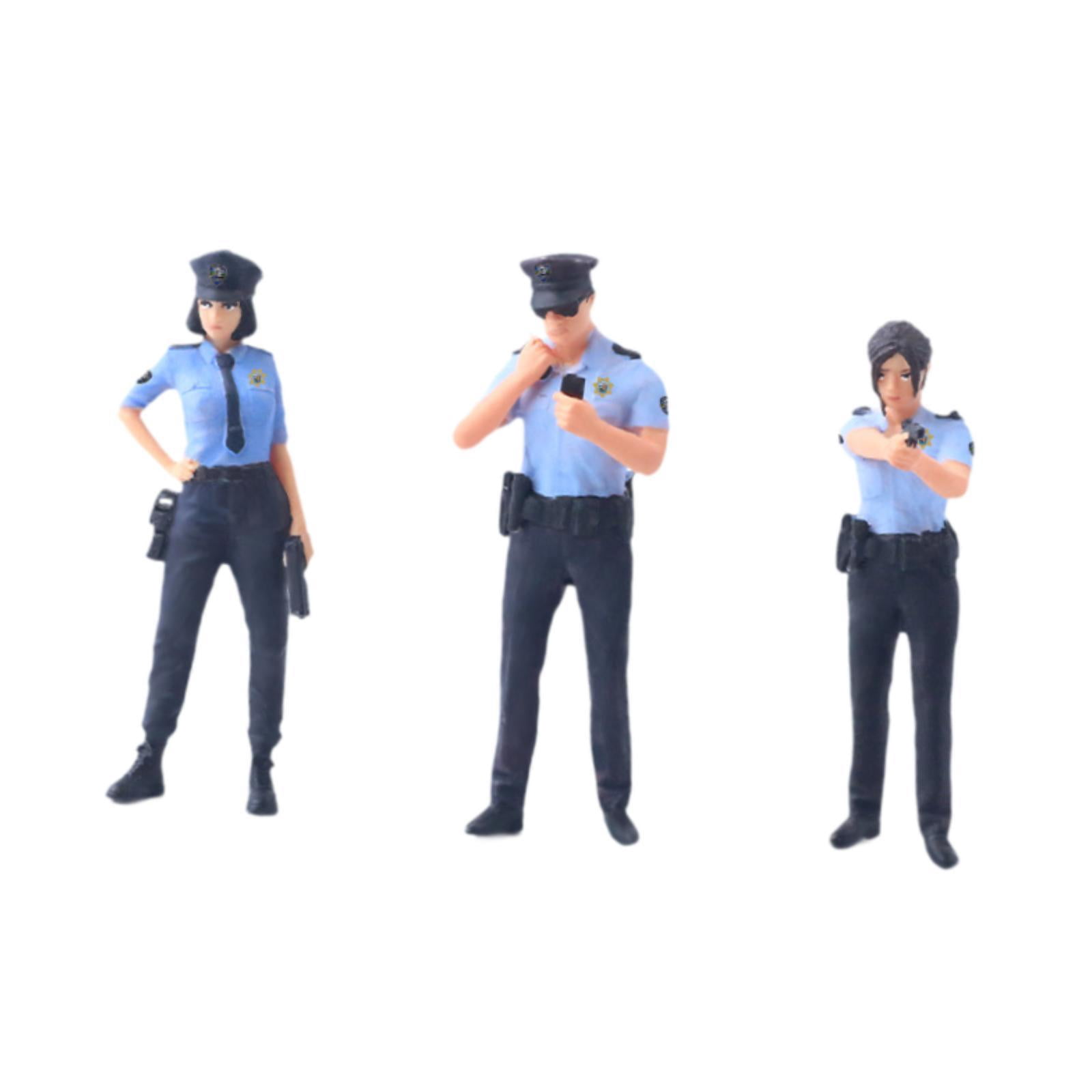 Dualoai 3 Pieces 1/64 Figures People Collection Railway Layout Standing People Model