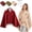 Red, variant on Heat Hug Poncho, Zip-Up Heated Blanket Cape with 3 Heat Settings, USB Powered Wearable Shawl Wrap for Women Home Office Travel