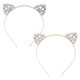 thumbnail image 1 of 2pcs Shiny Cat Ears Headband Rhinestone Hair Hoops Women Girls Party Decoration, 1 of 4