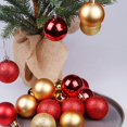 thumbnail image 2 of 24 bolas navideñas de 3 cm para decoración de árbol, adornos navideños de plástico dorado y plateado para colgar en el hogar, feliz año nuevo 2021, 2 of 5