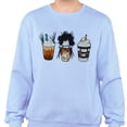 thumbnail image 2 of Scissors Coffee Halloween Sweatshirt Unisex Medium Light Blue, 2 of 5