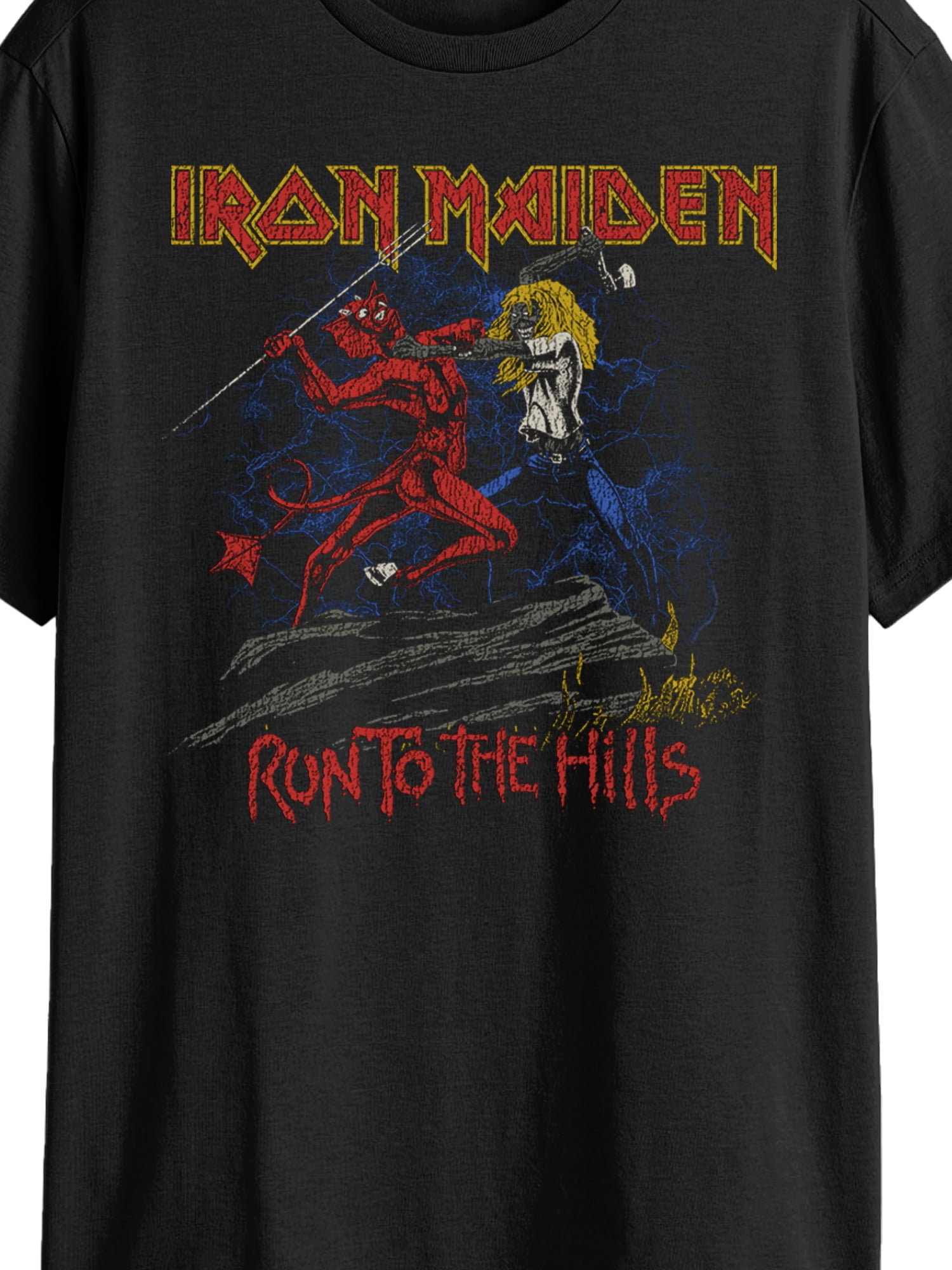 Iron Maiden, Men's & Big Men's Graphic Tee, Run to the Hills, Sizes XS-3XL