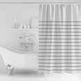 thumbnail image 2 of Modern Stripes Simple Streak Shower Curtain, 72" x 72", Grey Stripe Lines Waterproof Bathroom Curtain Washable Shower Curtain Set with 12 Hooks, 2 of 6