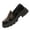 Black, variant on Black Patent Leather Loafers for Women Mid Heel Thick Sole Embossed, Black Patent Leather Shoes Women Round Toe Casual