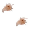 thumbnail image 2 of Diadema de malla de plumas Qarigey con clip color piel rosada 2Conjunto, 2 of 6