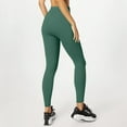 thumbnail image 2 of Women's Solid Color Leggings High Waisted Workout Athletic Activewear Pants Tummy Control Stretchy Sports Buttery Yoga Pants, 2 of 8