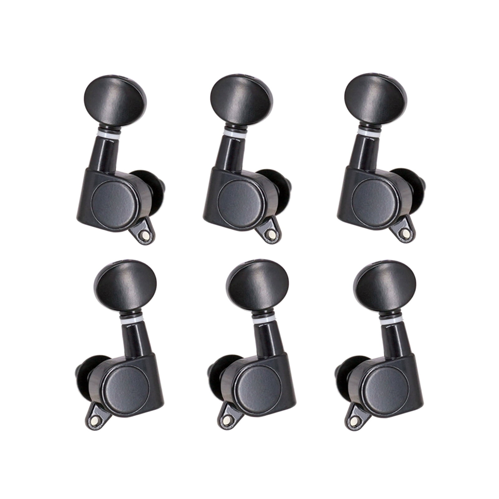 Silver Guitar Tuning Pegs 6 Pcs 6L Sealed Chrome Tuners Machine Heads Knobs for Acoustic or Electric Musician Instrument Parts Accessories Guitar String Tuning Peg Replacement