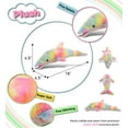 thumbnail image 3 of DolliBu Rainbow Dolphin Stuffed Animal – Soft Huggable Dolphin Stuffed Toy, Adorable Playtime Ocean Plush Toy, Cute Cuddle Gifts, Super Soft Plush Doll Animal Toy for Kids and Adults – 18 Inches, 3 of 7