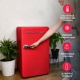 thumbnail image 2 of Frigidaire 3.2 Cu. ft. Retro Refrigerator, Mini Fridge with Freezer for Apartment, Dorm, Office, Bedroom, Red, 2 of 11