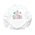thumbnail image 4 of Lil Sister Candy Cane Stripes Sweatshirt for Kids Christmas Sibling Sweater for Girls White Sweatshirt Youth Small, 4 of 5