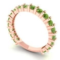 thumbnail image 2 of 1.44 ctw Wedding Band for Women - 14K Rose Gold Natural Peridot Stackable Eternity Ring, 2 of 6