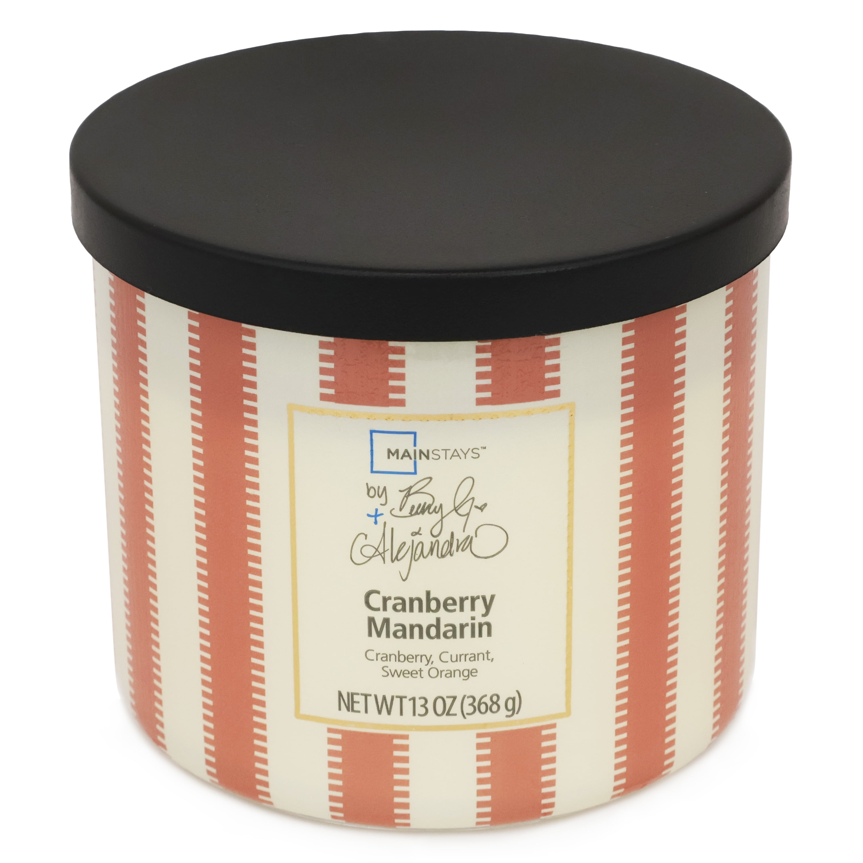 Mainstays by Becky G. & Alejandra 3-Wick Cranberry Mandarin Candle