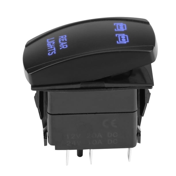 On OFF Rocker Switch,DC 12V/24V Blue LED Laser Rocker Switch Laser