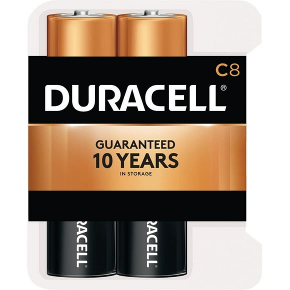 Duracell 1.5V Coppertop Alkaline, C Batteries, 8 Pack
