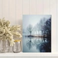 thumbnail image 2 of Misty Winter Trees Reflection Canvas Wall Art for Living Room Bedroom Dining Room Office Hallway Hotel Lobby Cafe, 2 of 8