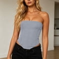 thumbnail image 6 of MYAOYINo Boundaries Ladies Seam Front Bandeau Top Strapless Asymmetrical Hem, 6 of 7