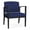 Cobalt, variant on Amherst Steel Reception Waiting Oversize Guest Chair / Black Steel / Blue