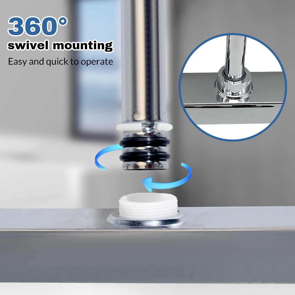 Kitchen Faucet,DFITO Brushed Nickel Kitchen Sink Faucet, 3 or 4 Hole RV Faucet for Kitchen Sink, Stainless Steel Touch Kitchen Faucet with Rotatable Faucet