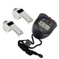 thumbnail image 3 of Professional Stopwatch and Whistles Double Channel Stopwatch Multi-functional Electronic Timer Handheld Sports Stopwatch with Whistles for Running Rac, 3 of 3