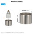 thumbnail image 2 of Anillo de sombra de socket de luz Uxcell, 40 mm, piezas de soporte de lámpara colgante de metal, Níquel 2Pcs, 2 of 7