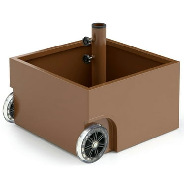 Demifill 150 Pounds Patio Umbrella Base Stand Wheels Planter, Umbrella Bases for Outdoor, Coffee